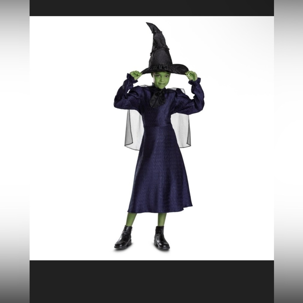 Kids Witch Costume - Black and Green